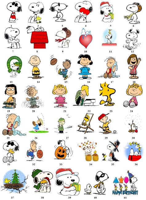 Printable Charlie Brown Characters Clip Art Library