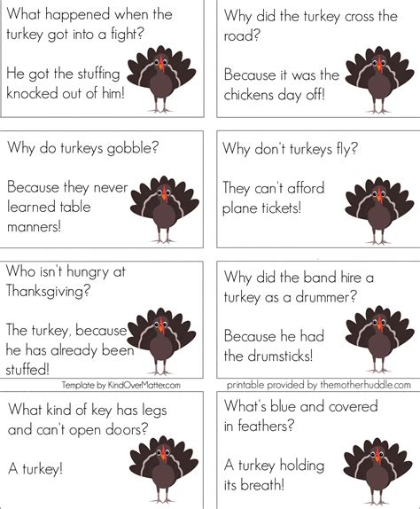 Free Printable Thanksgiving Riddles