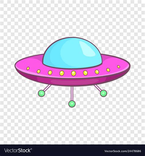 Ufo Icon Cartoon Style Royalty Free Vector Image