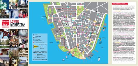 Lower Manhattan Destination Walking Map By Alliance For Downtown New