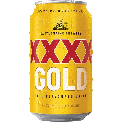 Xxxx Gold Mid Strength Lager Can 375ml Woolworths
