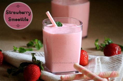 Strawberry Smoothie 3 Ingredients Smoothie First Timer Cook
