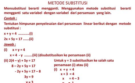 Contoh Soal Spltv Metode Substitusi Homecare24