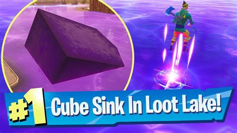 Loot Lake Is Bouncy Rift Cube Sinking In Loot Lake Footage Fortnite Battle Royale Youtube