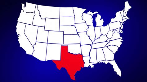 Texas Tx Animated State Map Usa Zoom Close Up Motion Background 0010