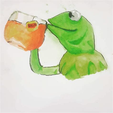 Kermit Sipping The Tea Memes Amino