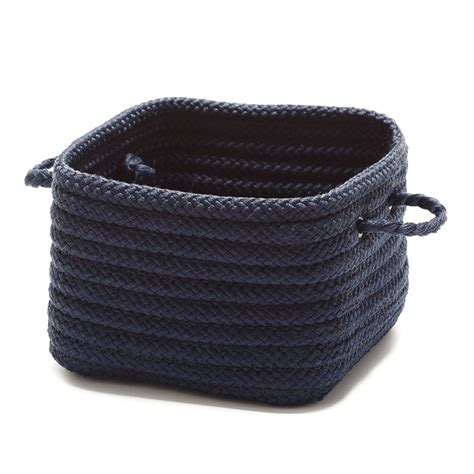11 Navy Blue Handmade Braided Basket