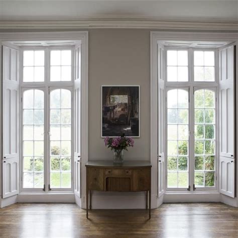 There are very few items of furniture too. Lounge with Elephant's Breath and Great White | Farrow and ball living room, Living room paint ...