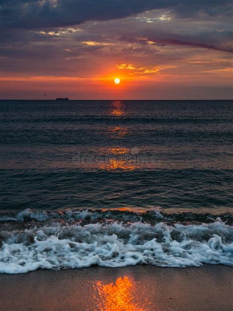 Beautiful Sunrise Over The Sea Stock Image Image Of Blacksea