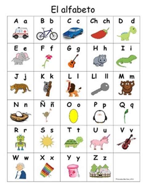 The Spanish Alphabet With Pictures Of Animals And Letters On Its Front
