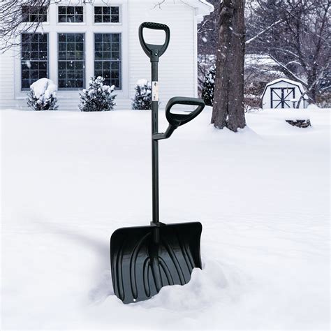 Ergieshovel Snw101 18in Two Handed Ergonomic Snow Shovel Black