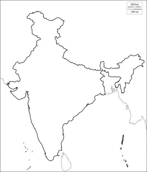 India Map Outline Colour