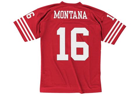Joe Montana Jersey San Francisco 49ers Throwback Mitchell And Ness Red