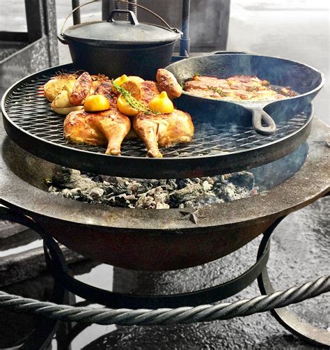 Grill Over Fire Pit Livivo Outdoors And Garden Bronze Fire Pit And