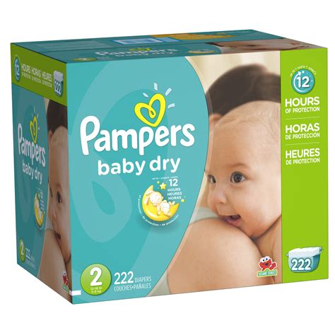 Pampers Baby Dry Diapers Economy Pack Plus Size 2 222 Count Ebay