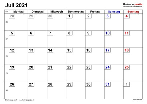 Kalender Bulan Juli 2021 Kalander Jan 2021