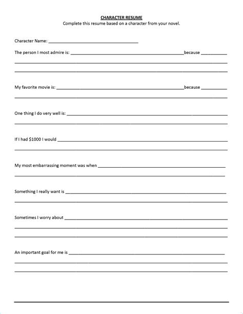 Printable Cv Form Printable Forms Free Online