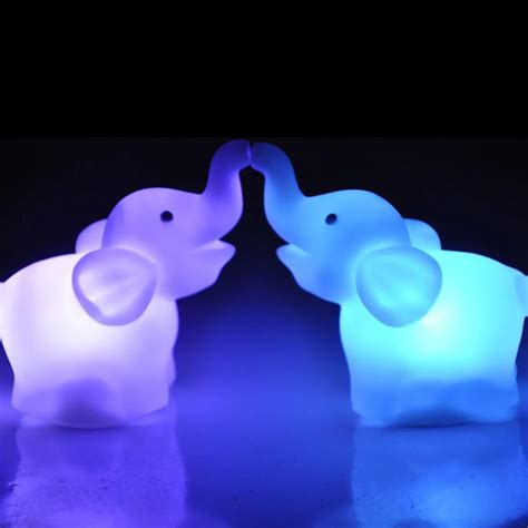Elephant Led Lamp Color Changing Night Light Atmosphere For Kid Baby