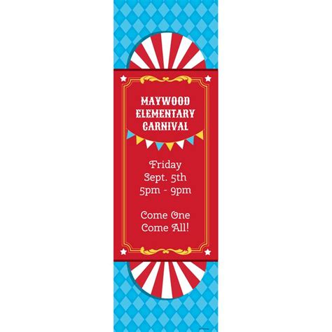 Carnival Spectacular Personalized Vertical Banner Carnival Banner