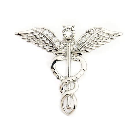 Gold Silver Rose Gold Color Caduceus Pin Medical Fashion Jewelry T