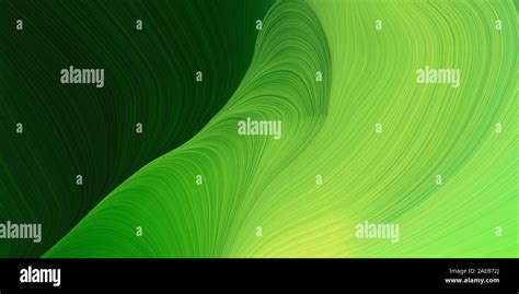 Modern Curvy Waves Background Design With Moderate Green Very Dark