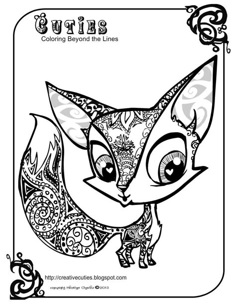 Creative Cuties Foxy Fox Coloring Page