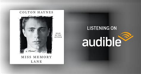 Miss Memory Lane By Colton Haynes Audiobook Au