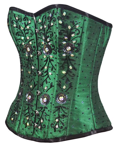 Authentic Steel Boned Silk Hand Beaded Exclusive Overbust Corset