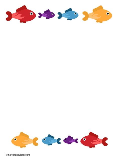 Fish Border Paper A4 Printable Teaching Resources Print Play Learn