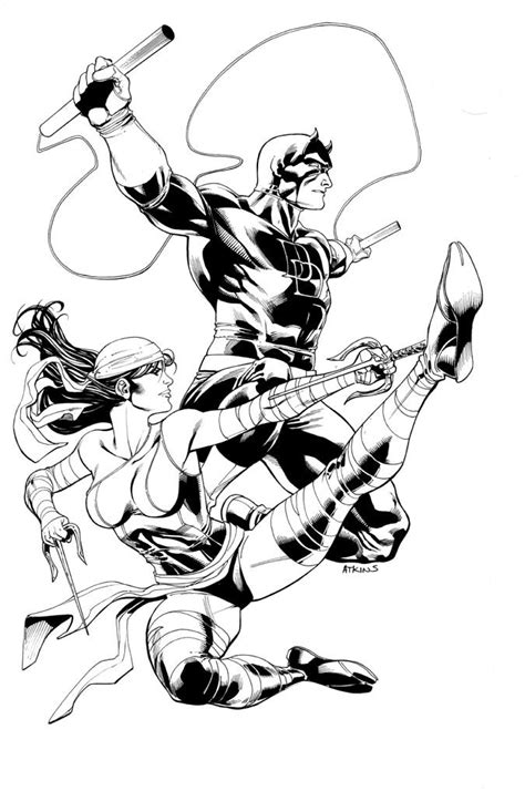 Daredevil Elektra By Robertatkins On Deviantart Daredevil Artwork