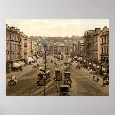 Cork City Ireland 19th Century Street Scene Poster