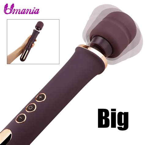 10 Speeds Magic Av Wand Usb Rechargeable Lesbian Clit Vibrator Sex Toy For Women Vibrator