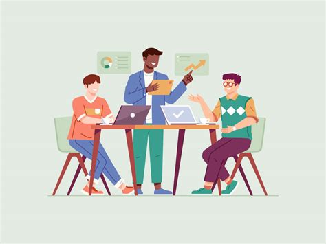 Business Team Meeting Illustration Uplabs