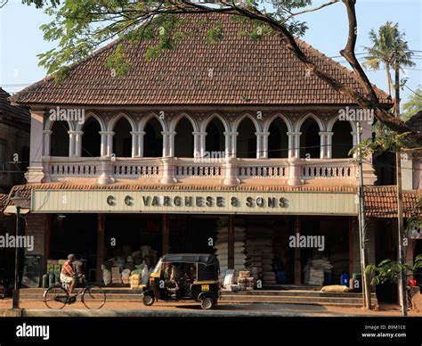 India Kerala Alappuzha Alleppey Traditional Shophouse Stock Photo Alamy