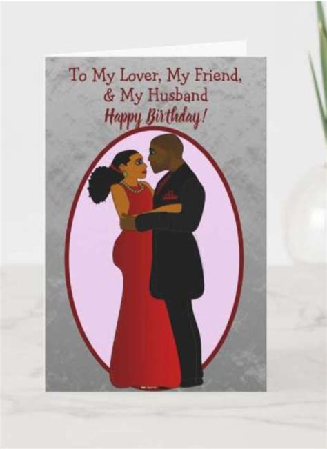 African American Birthday Card My Lover My Friend