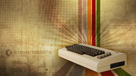Fond Décran Texte Consoles Jeux Rétro Cru Claviers Commodore 64