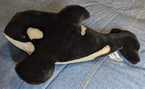 Shamu Orca Killer Whale Sea World Plush Black White Stuffed Animal Toy
