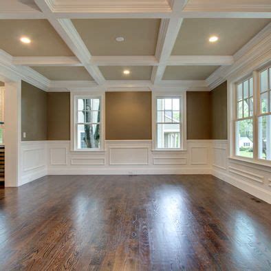 A coffered ceiling is a pattern of indentations or recesses in the overhead surface that has a very stylish look. Boston Traditional Dining Photos Dinning Room + Coffered ...