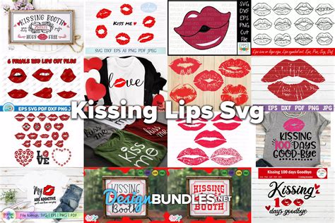 Kissing Lips Svg Design Bundles