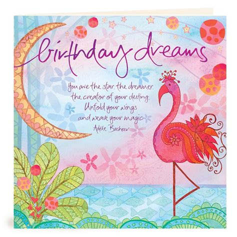 Wish god will make this milestone full of joy and happiness. Birthday Dreams Flamingo Greeting Card - Intrinsic