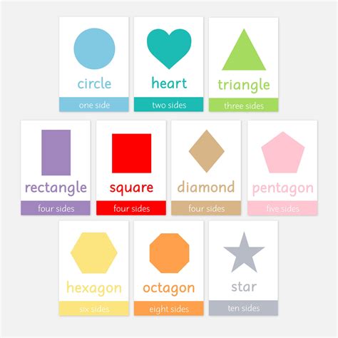 Shapes Flashcards Flash Cards For Toddlers And Preschoolers Eyfs