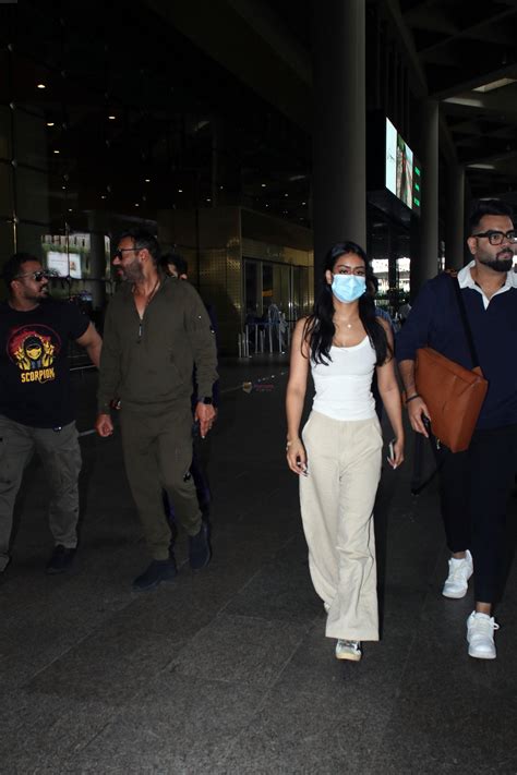 Ajay Devgn With Daughter Nysa Devgan Seen At The Airport On 5th August
