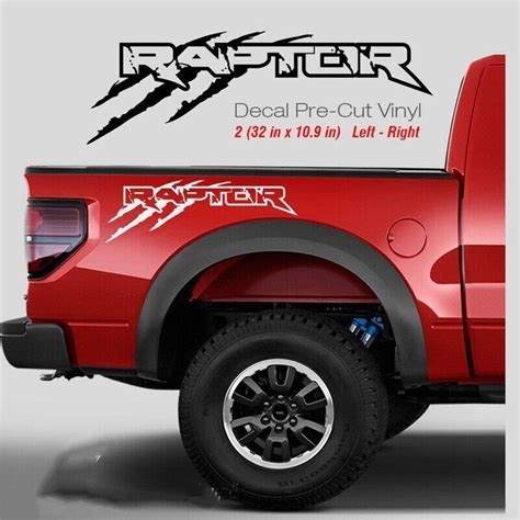 2PCS Truck Bed Vinyl Graphics Side Decal Stickers For Ford F150 Ranger