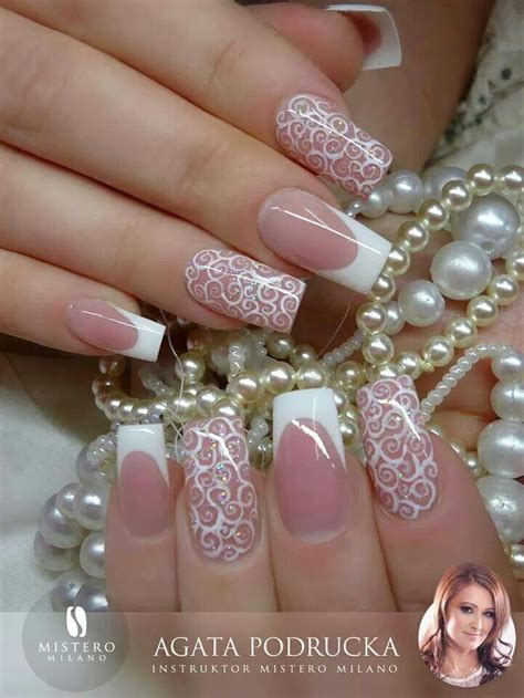 45 Lace Nail Designs Bridal Nail Art Lace Nail Art Lace Nail Design