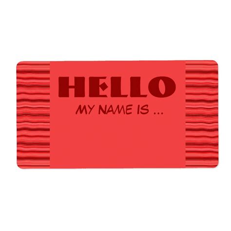 Red Name Badge Label Zazzle Red Names Name Badges Names