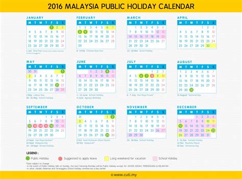 These dates may be modified as official changes are announced, so please check back regularly for updates. 2016 Calendar + Take 12 days leave, enjoy 48 days holiday ...