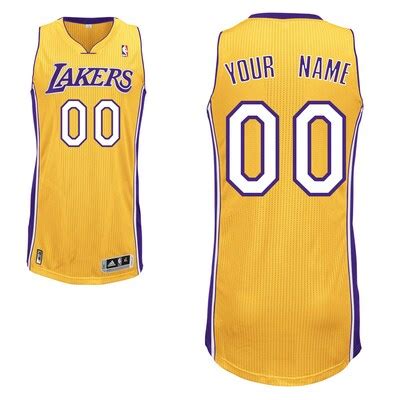 The lakers planned on saving their black mamba uniforms for game 7 of the nba finals, according to espn. Mens Los Angeles Lakers Gold Custom Authentic Home Jersey
