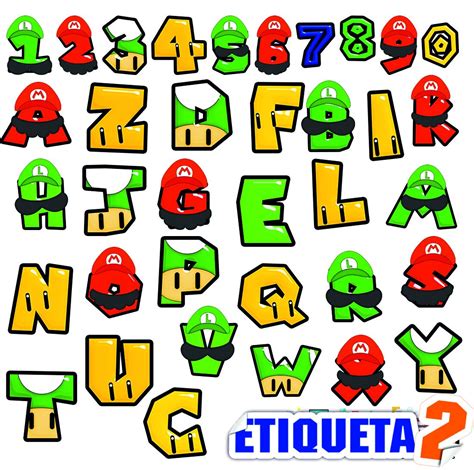 Abecedario Alfabeto De Super Mario Bros Etsy México