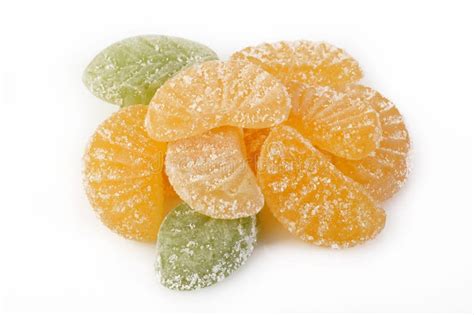 Orange Jelly Candies On White Stock Photo Image Of Eating Candy