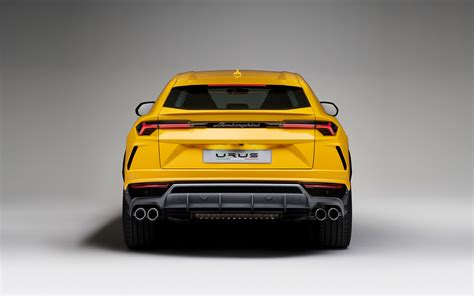 Lamborghini Urus Yellow Car Rear View Wallpaper Lamborghini Urus